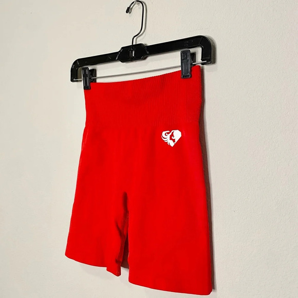 Women’s Best Power Seamless Cycling Shorts Red - Picture 8 of 9